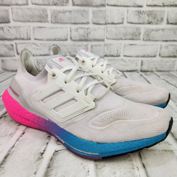 Adidas Ultra Boost 22 Team Shock Women Size 10 Pink Bright Blue Running Athletic - Picture 1 of 11